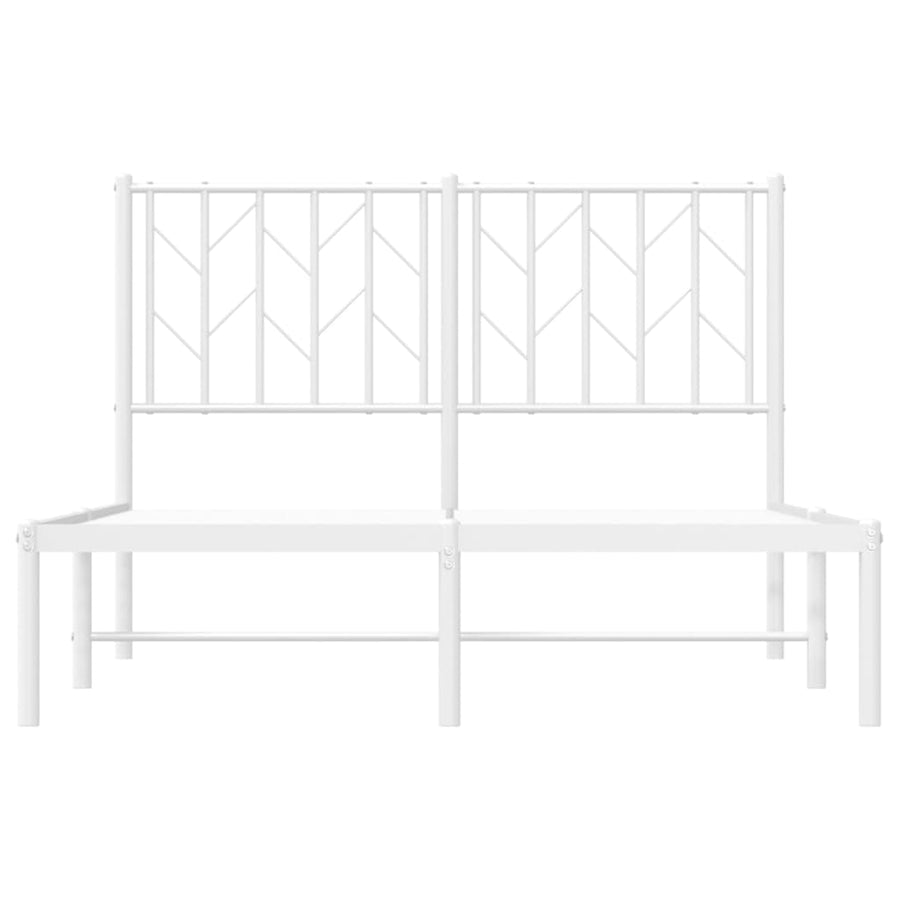 Bedframe Metaal 120 x 200 cm Wit met hoofdbord