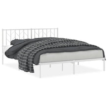 Bedframe Metaal 160 x 200 cm Wit met hoofdbord