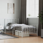 Bedframe metaal wit 90x200 cm