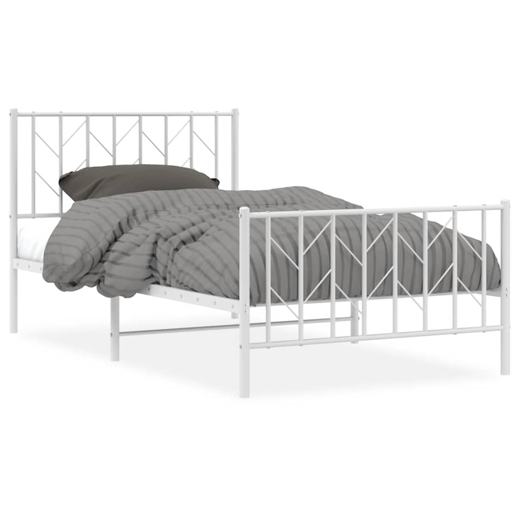 Bedframe Met Hoofd- En Voeteneinde Metaal 100 x 200 cm