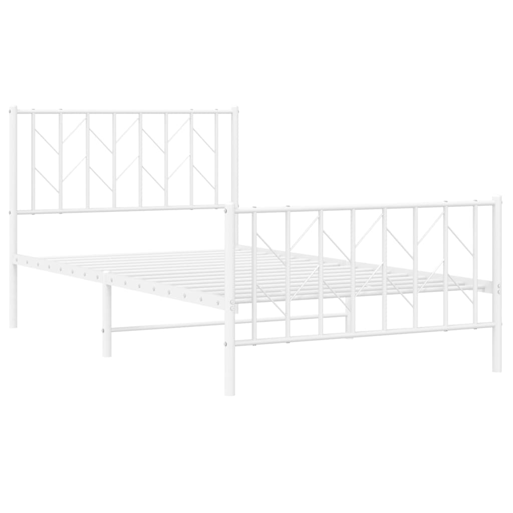 Bedframe Met Hoofd- En Voeteneinde Metaal 100 x 200 cm