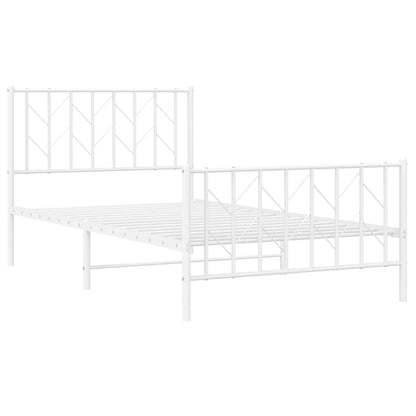 Bedframe Met Hoofd- En Voeteneinde Metaal 100 x 200 cm