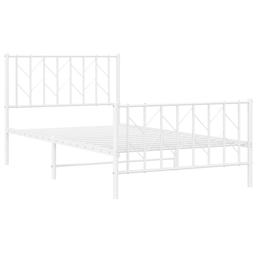 Bedframe Met Hoofd- En Voeteneinde Metaal 100 x 200 cm