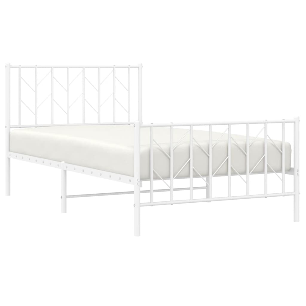 Bedframe Met Hoofd- En Voeteneinde Metaal 100 x 200 cm