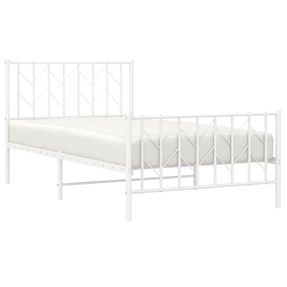 Bedframe Met Hoofd- En Voeteneinde Metaal 100 x 200 cm
