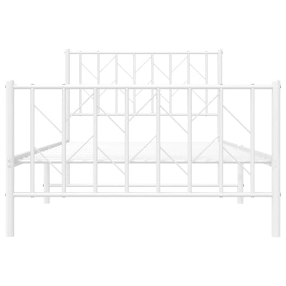 Bedframe Met Hoofd- En Voeteneinde Metaal 100 x 200 cm