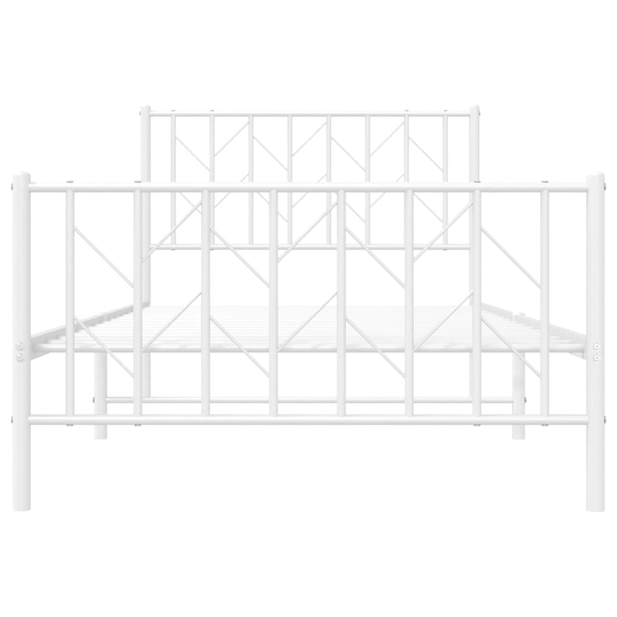 Bedframe Met Hoofd- En Voeteneinde Metaal 100 x 200 cm
