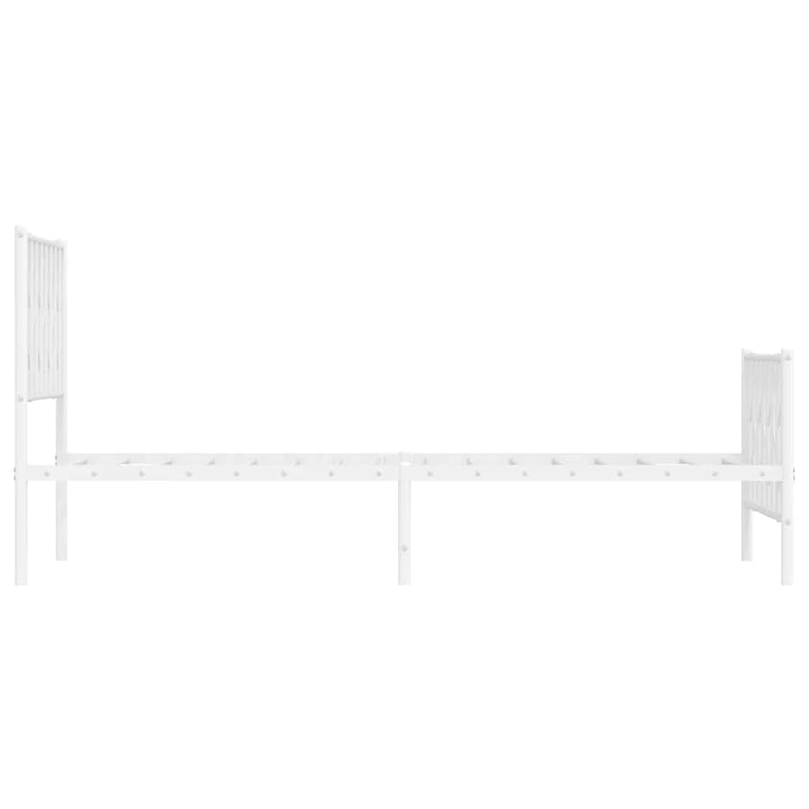 Bedframe Met Hoofd- En Voeteneinde Metaal 100 x 200 cm