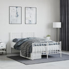 Bedframe metaal wit 120x190 cm