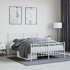 Bedframe metaal wit 135x190 cm