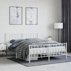 Bedframe metaal wit 150x200 cm