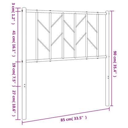Hoofdbord Metaal 80 cm Wit
