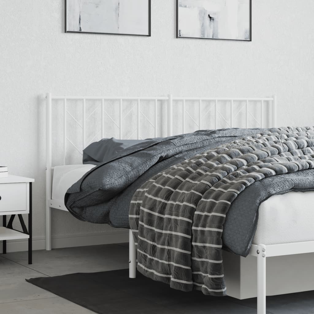 Hoofdbord Metaal 160 cm Wit