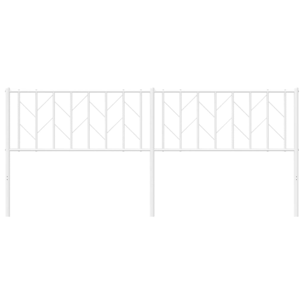 Hoofdbord Metaal 200 cm Wit