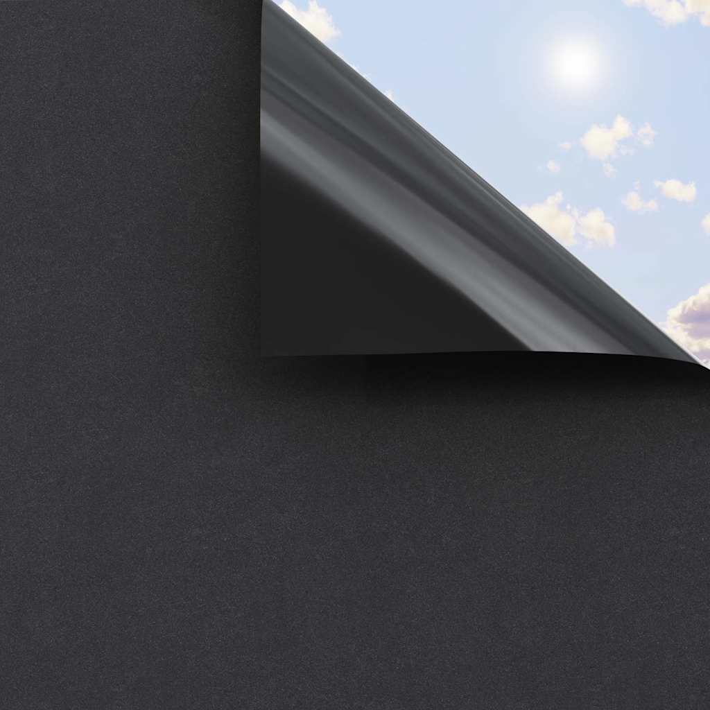 Raamfolies 3 st statisch mat PVC zwart
