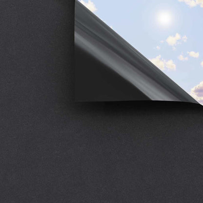 Raamfolies 3 st statisch mat PVC zwart