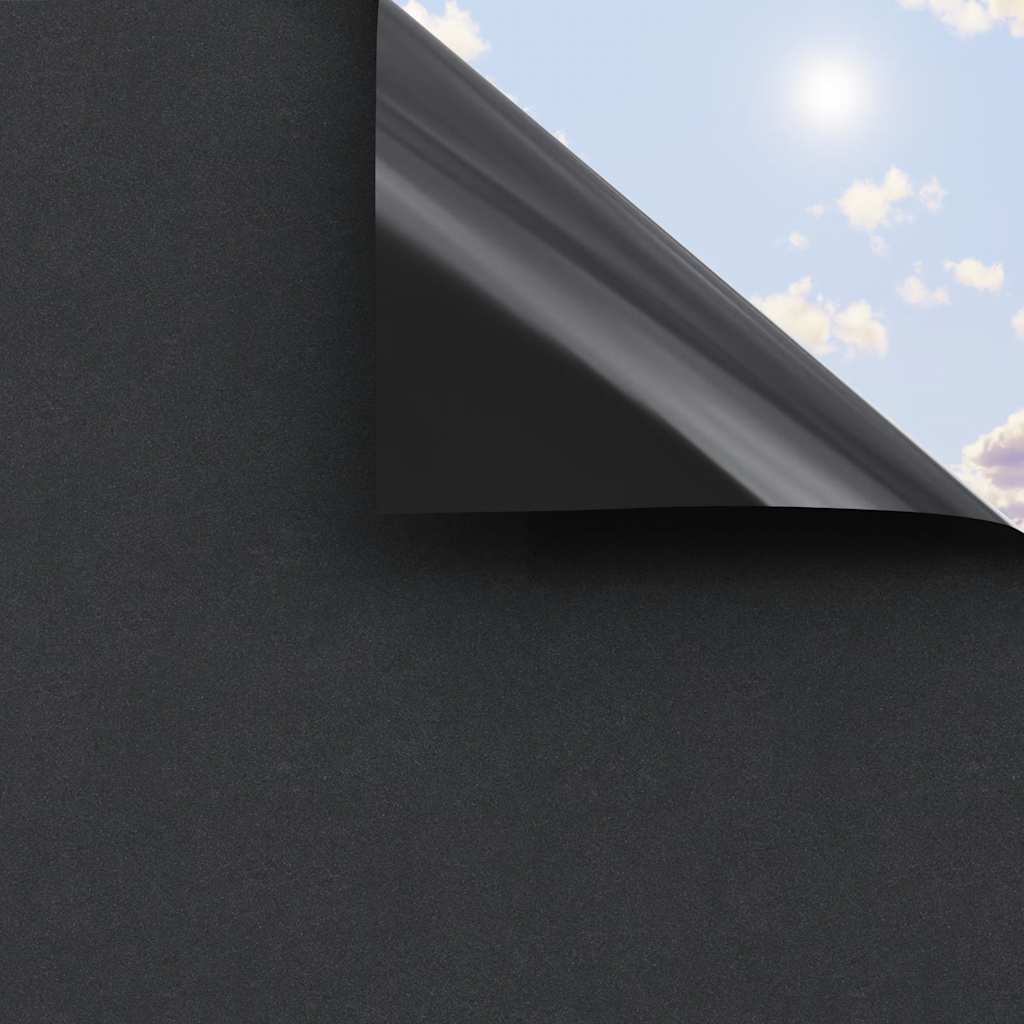 Raamfolies 3 st statisch mat PVC zwart
