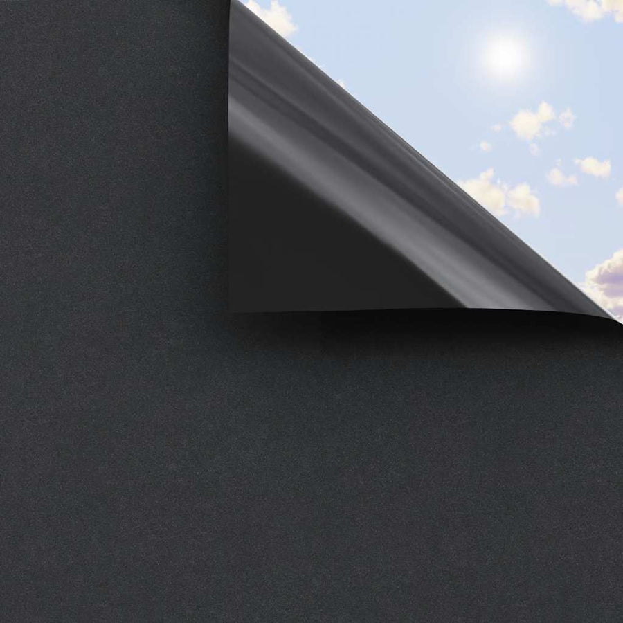 Raamfolies 3 st statisch mat PVC zwart