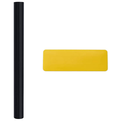 Raamfolies 5 st statisch mat PVC zwart