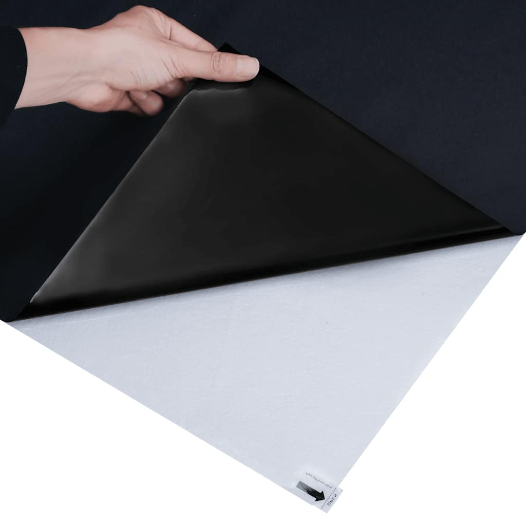 Raamfolies 5 st statisch mat PVC zwart