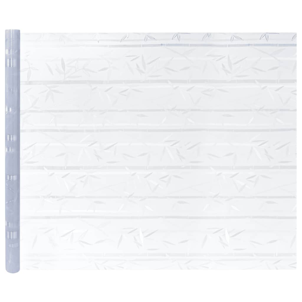 Raamfolies 4 st mat bamboepatroon PVC