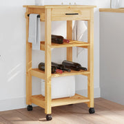 Keukentrolley massief grenenhout 48x40x88,5 cm honingwas