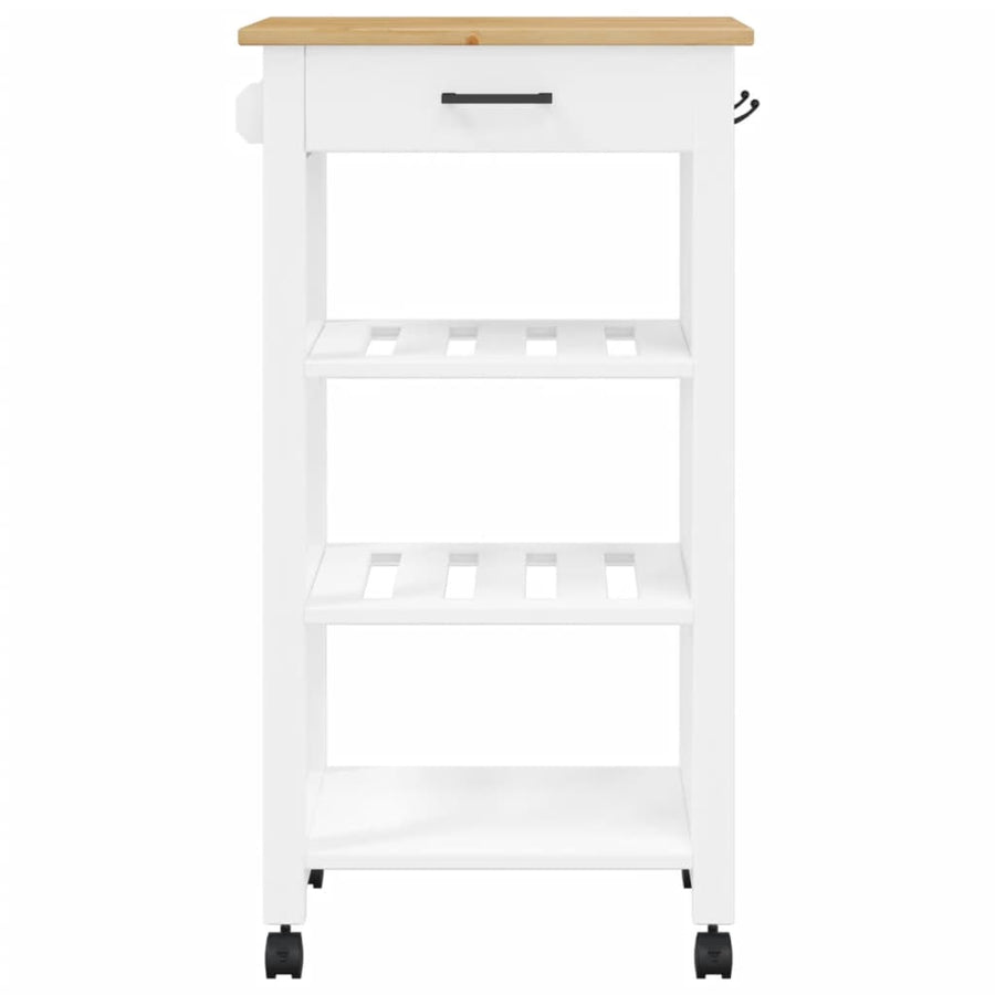 Keukentrolley Monza Massief Grenenhout 48 x 40 x 90 cm Wit