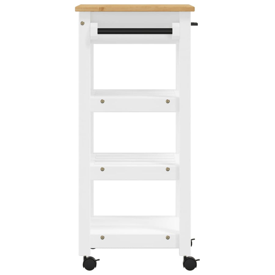 Keukentrolley Monza Massief Grenenhout 48 x 40 x 90 cm Wit