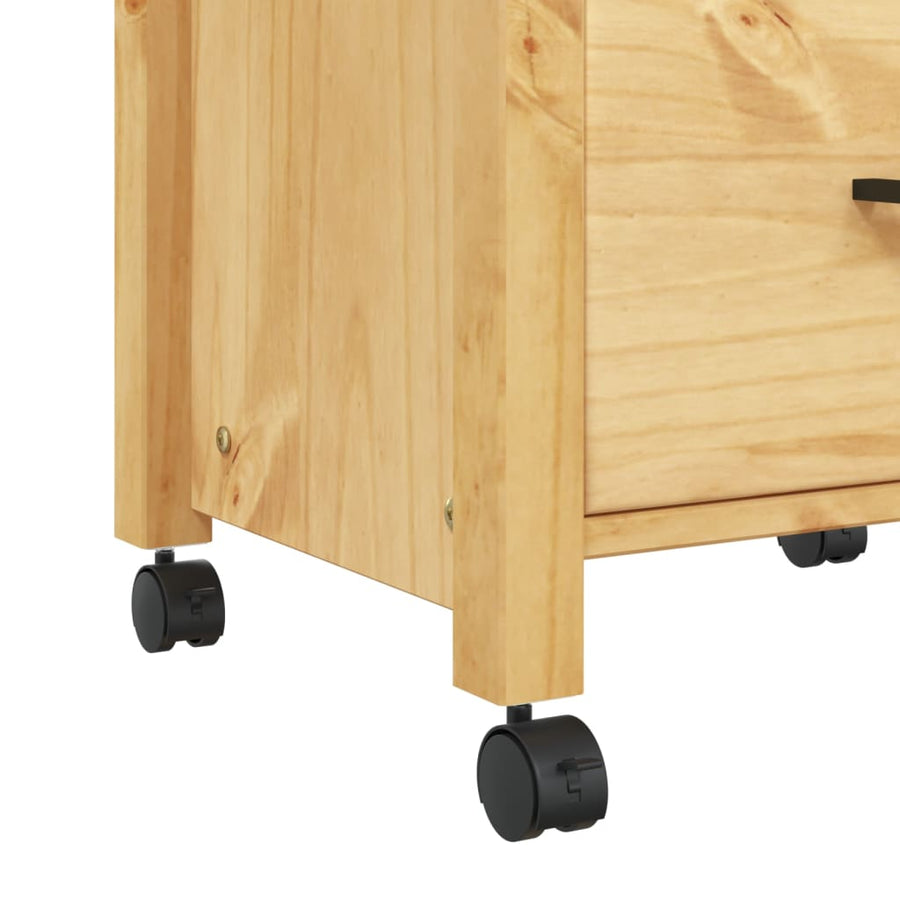 Keukentrolley Monza 48X40X90 Cm Massief Grenenhout Bruin