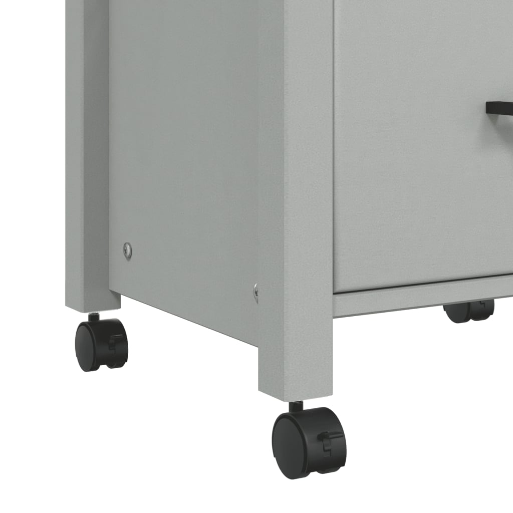 Keukentrolley Monza 48X40X90 Cm Massief Grenenhout Grijs