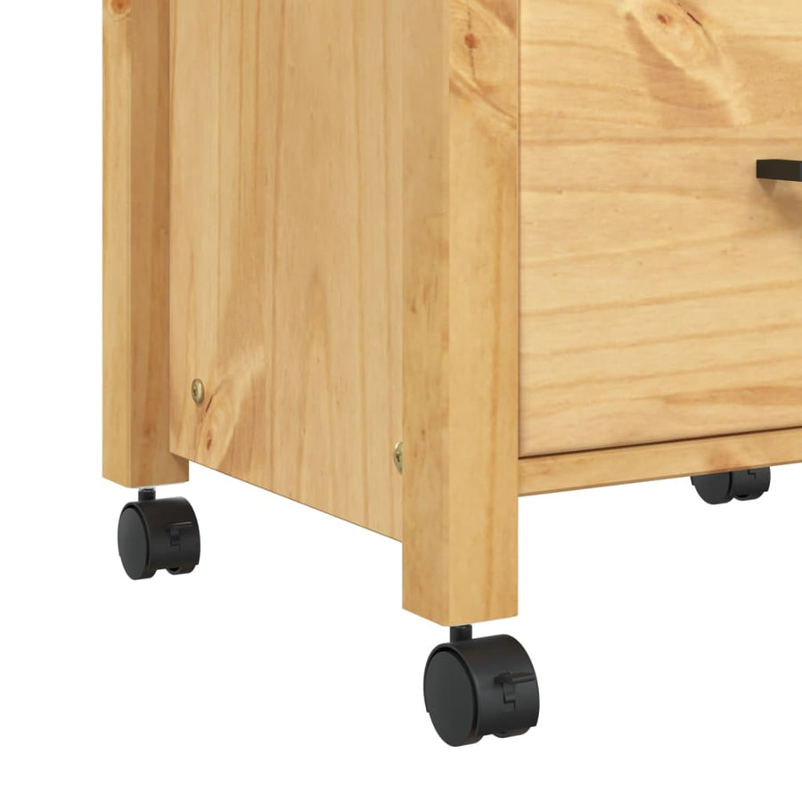 Keukentrolley Monza 48X40X90 Cm Massief Grenenhout Bruin