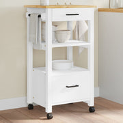 Keukentrolley 48x40x88,5 cm massief grenenhout wit