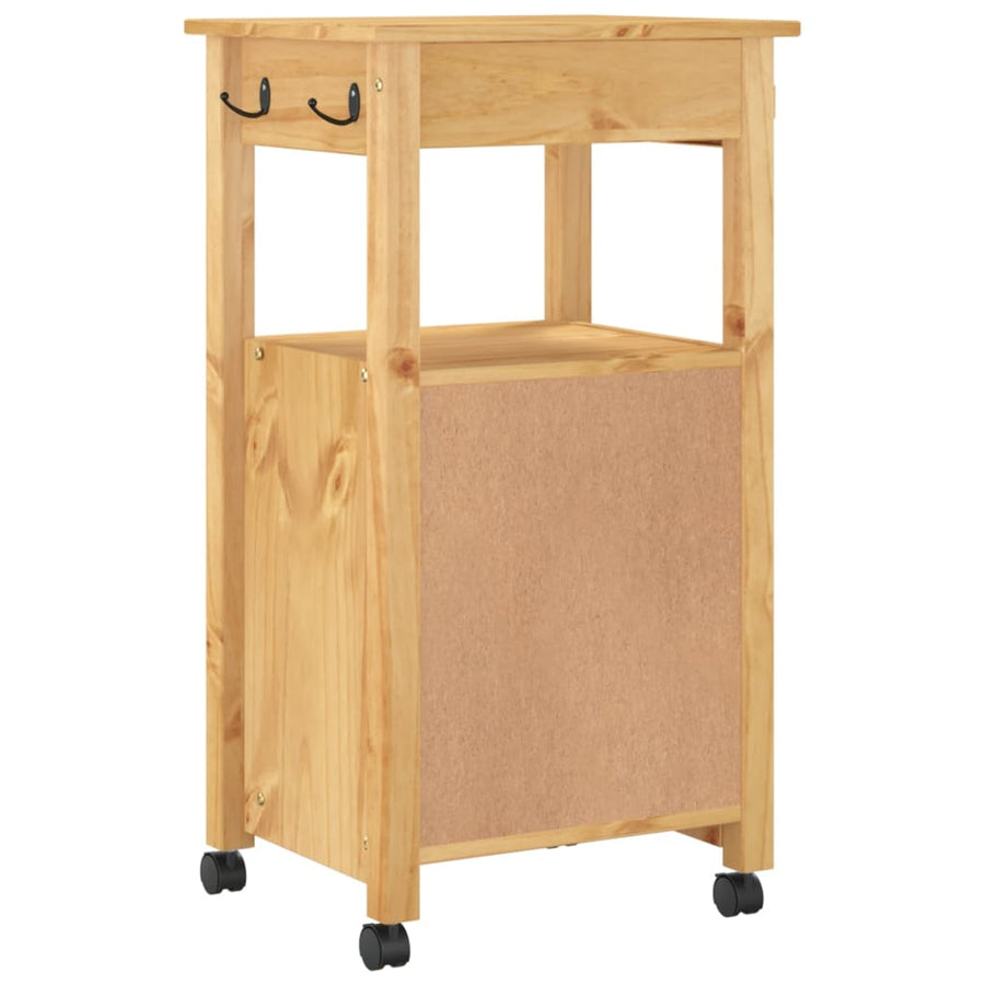 Keukentrolley Monza 48X40X90 Cm Massief Grenenhout Bruin