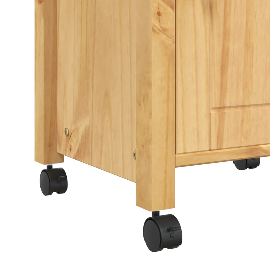 Keukentrolley Monza 48X40X90 Cm Massief Grenenhout Bruin