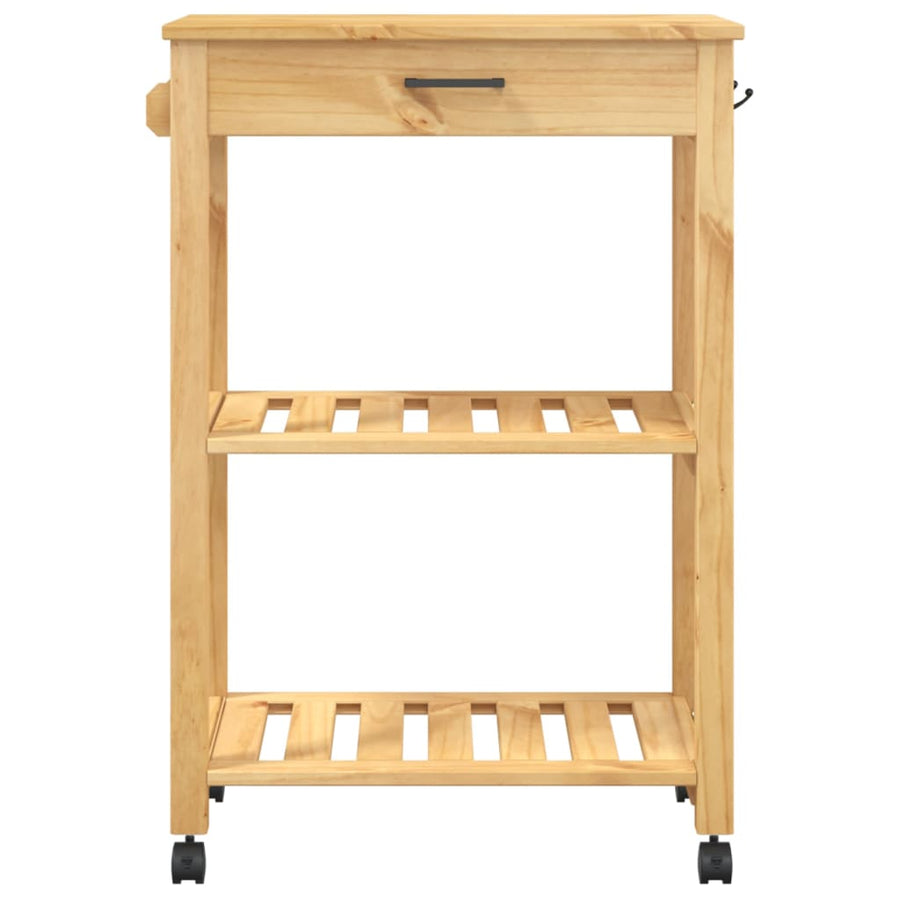Keukentrolley Monza Massief Grenenhout 60 x 40 x 90 cm Bruin