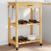 Keukentrolley 60x40x88,5 cm massief grenenhout