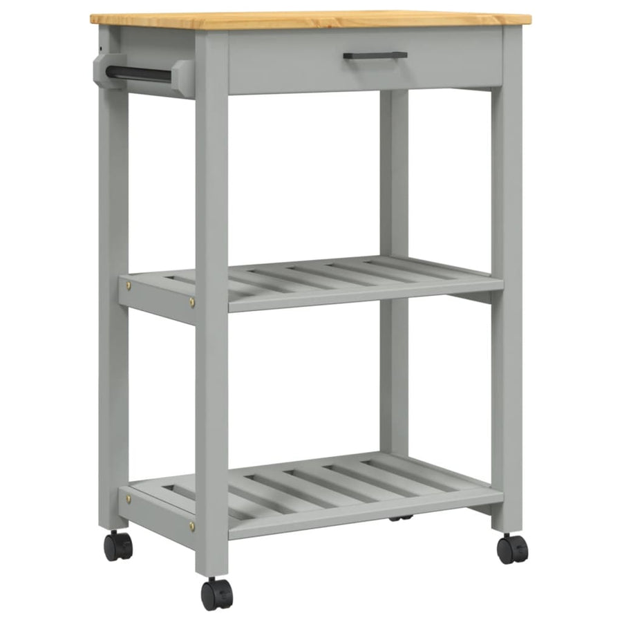 Keukentrolley Monza Massief Grenenhout 60 x 40 x 90 cm Grijs