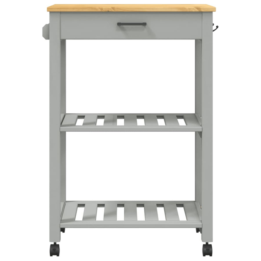 Keukentrolley Monza Massief Grenenhout 60 x 40 x 90 cm Grijs