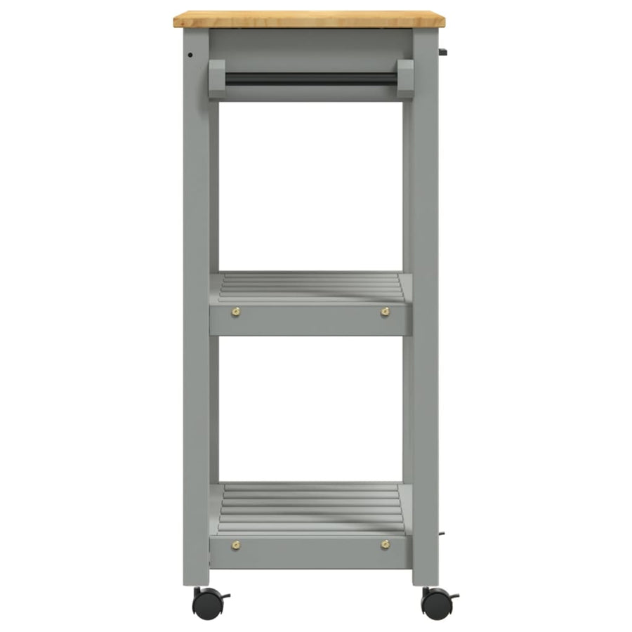 Keukentrolley Monza Massief Grenenhout 60 x 40 x 90 cm Grijs