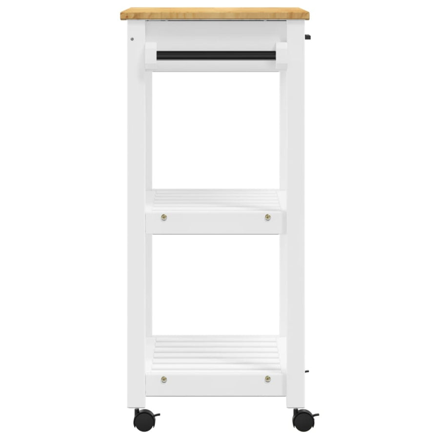 Keukentrolley Monza Massief Grenenhout 60 x 40 x 90 cm Wit