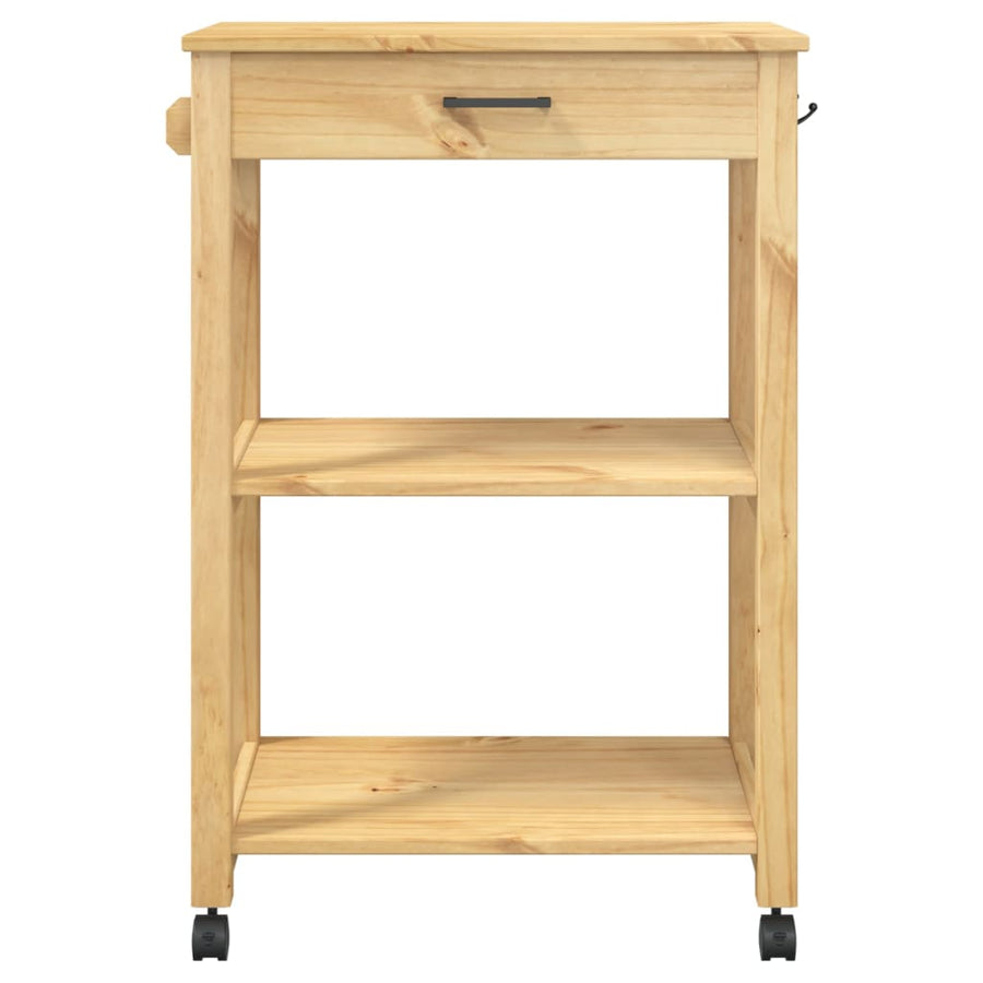 Keukentrolley Monza Massief Grenenhout 60 x 40 x 90 cm Bruin