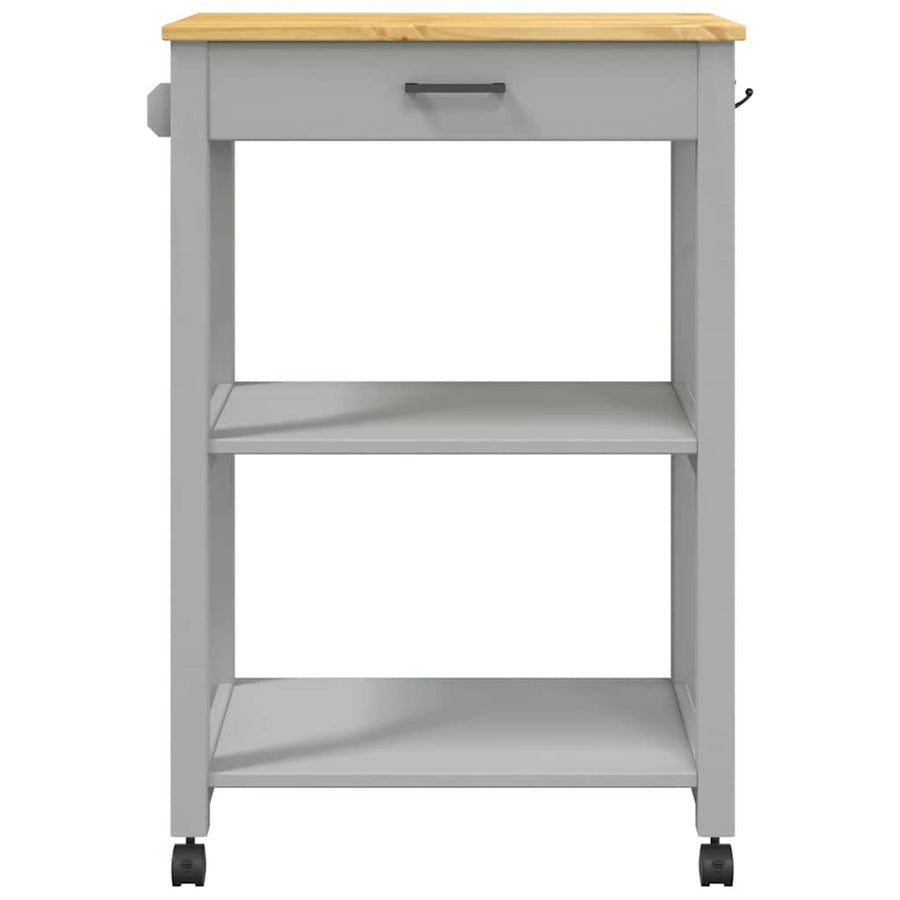 Keukentrolley Monza Massief Grenenhout 60 x 40 x 90 cm Grijs