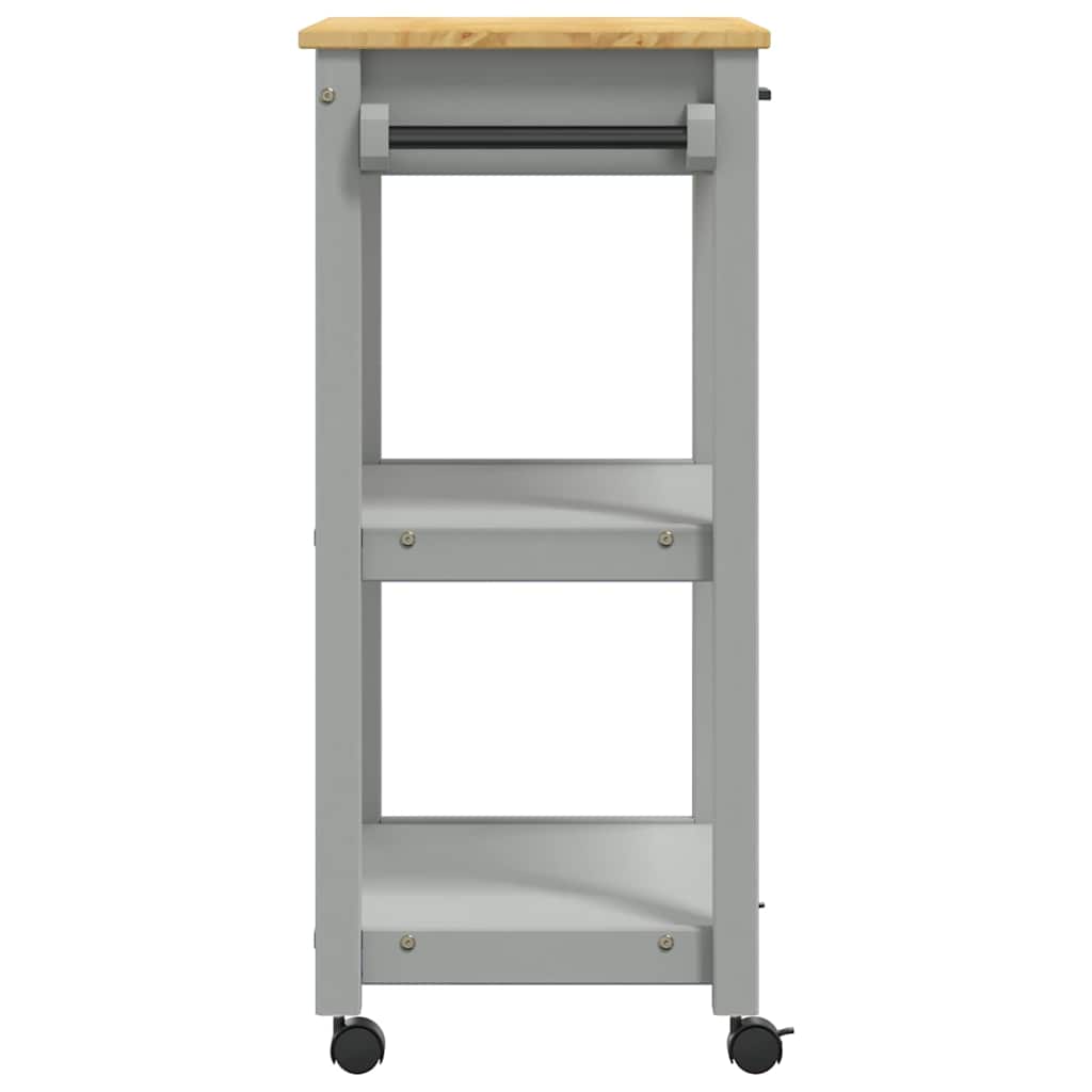 Keukentrolley Monza Massief Grenenhout 60 x 40 x 90 cm Grijs
