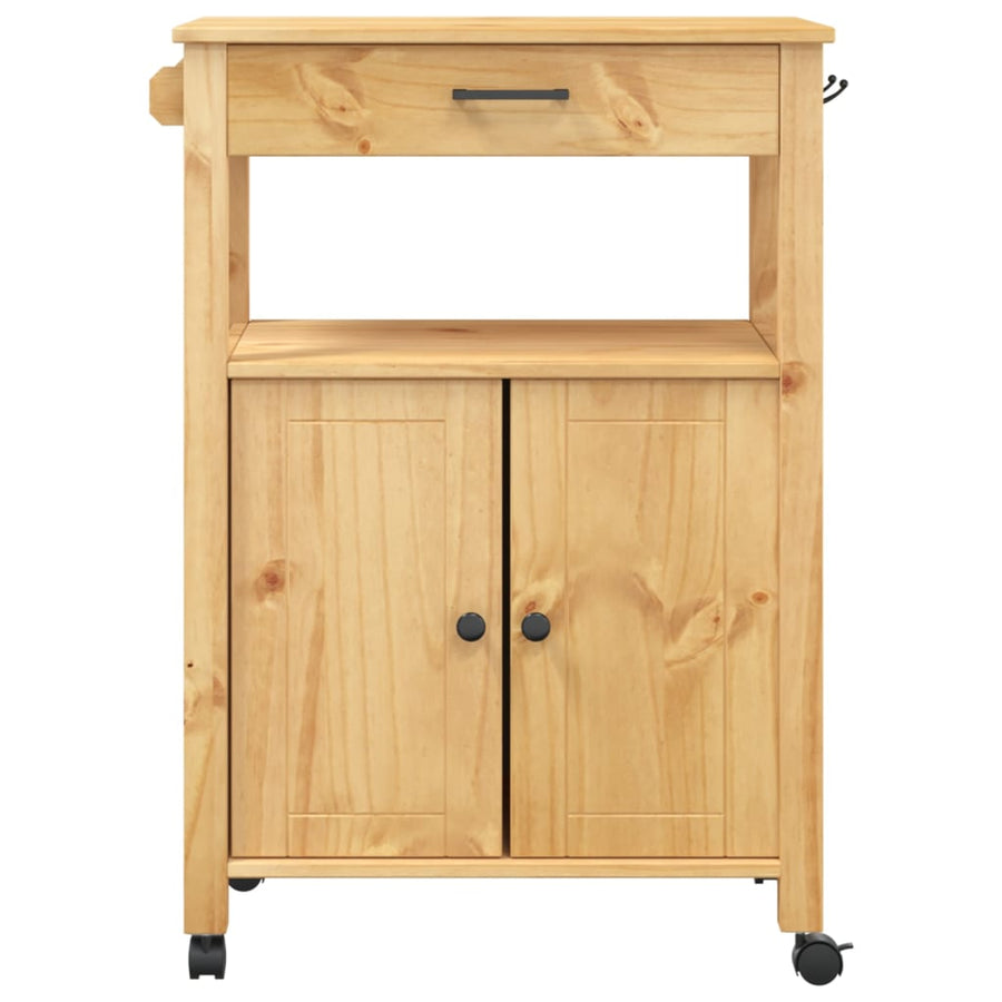 Keukentrolley Monza Massief Grenenhout 60 x 40 x 90 cm Bruin
