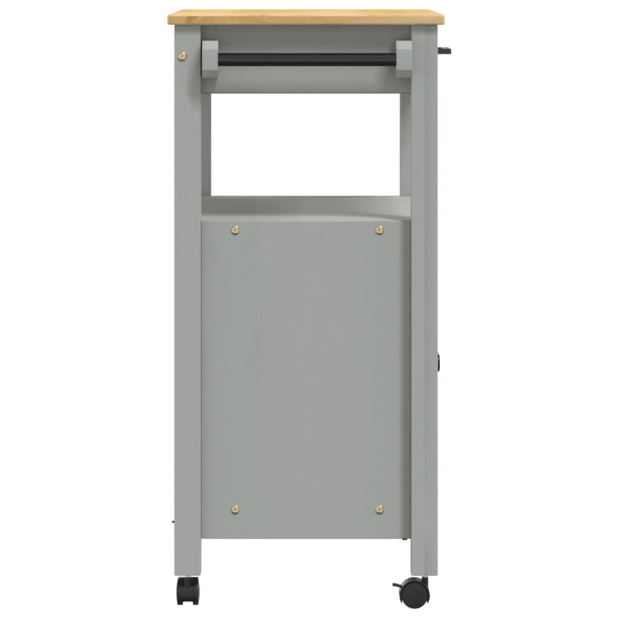 Keukentrolley Monza Massief Grenenhout 60 x 40 x 90 cm Grijs