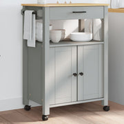 Keukentrolley MONZA 60x40x88,5 cm massief grenenhout grijs