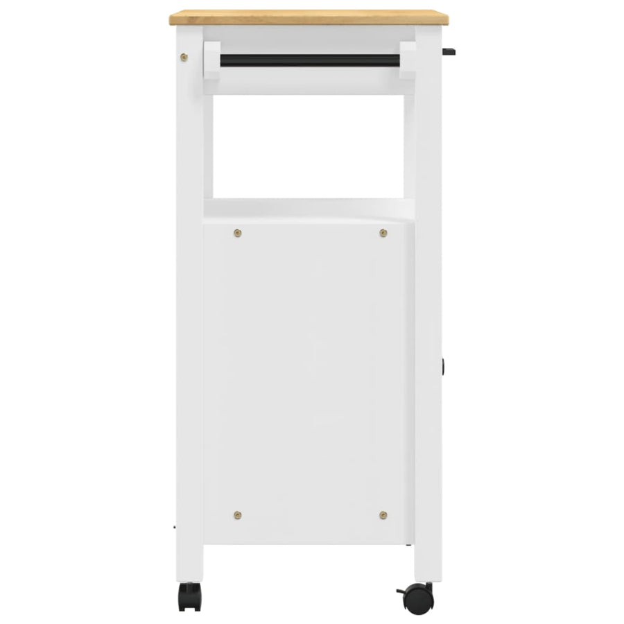 Keukentrolley Monza Massief Grenenhout 60 x 40 x 90 cm Wit