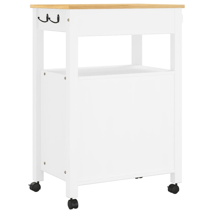 Keukentrolley Monza Massief Grenenhout 60 x 40 x 90 cm Wit