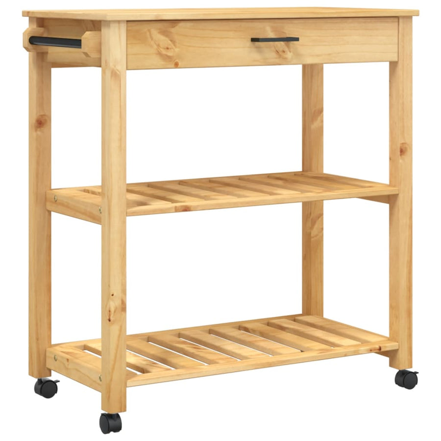 Keukentrolley Monza Massief Grenenhout 84 x 40 x 90 cm Bruin