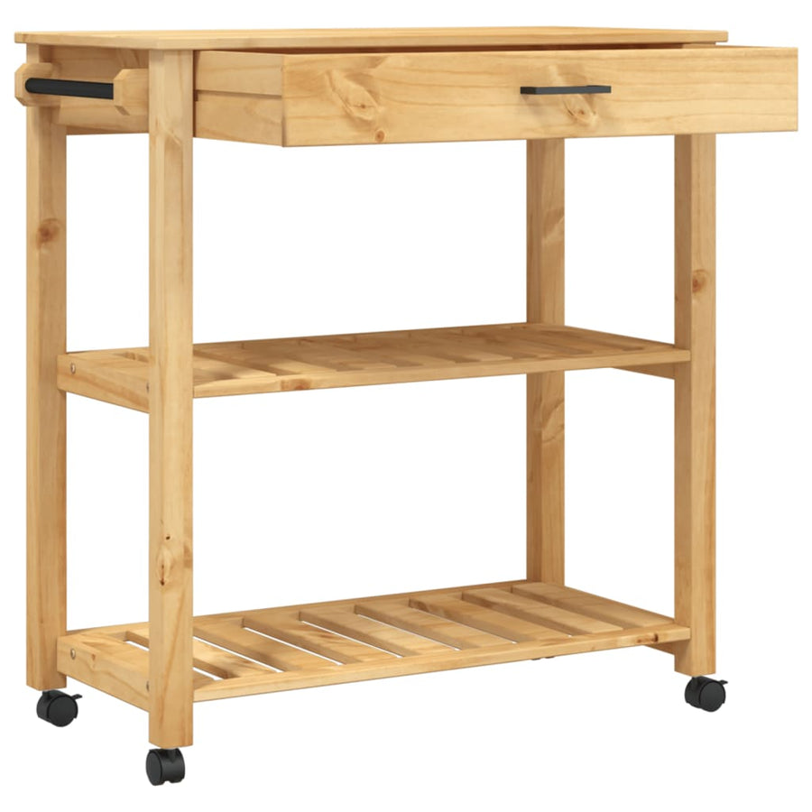Keukentrolley Monza Massief Grenenhout 84 x 40 x 90 cm Bruin
